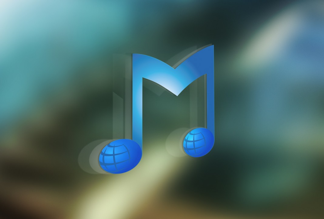 musicplanet.com logo signage mockup
